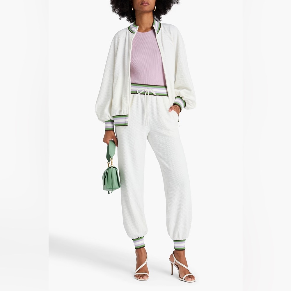 Zimmermann Natura Textured Track Pant and Zip-up Jacket